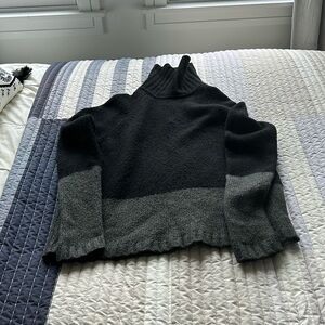 Black and gray vince turtleneck sweater